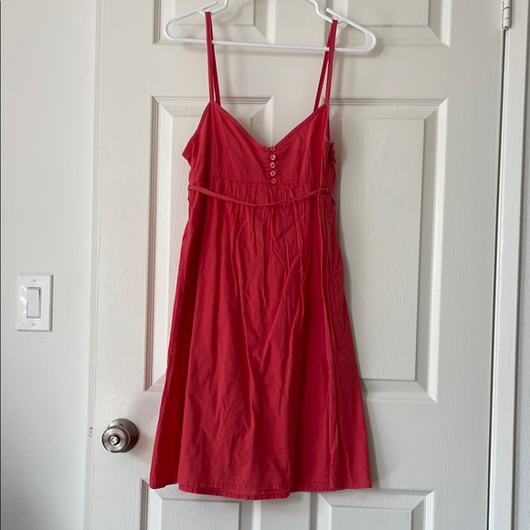 $2! 5 for $10 🔥H&M Coral Spaghetti Strap 100% Cotton Dress Sz 36/M - Picture 1 of 8